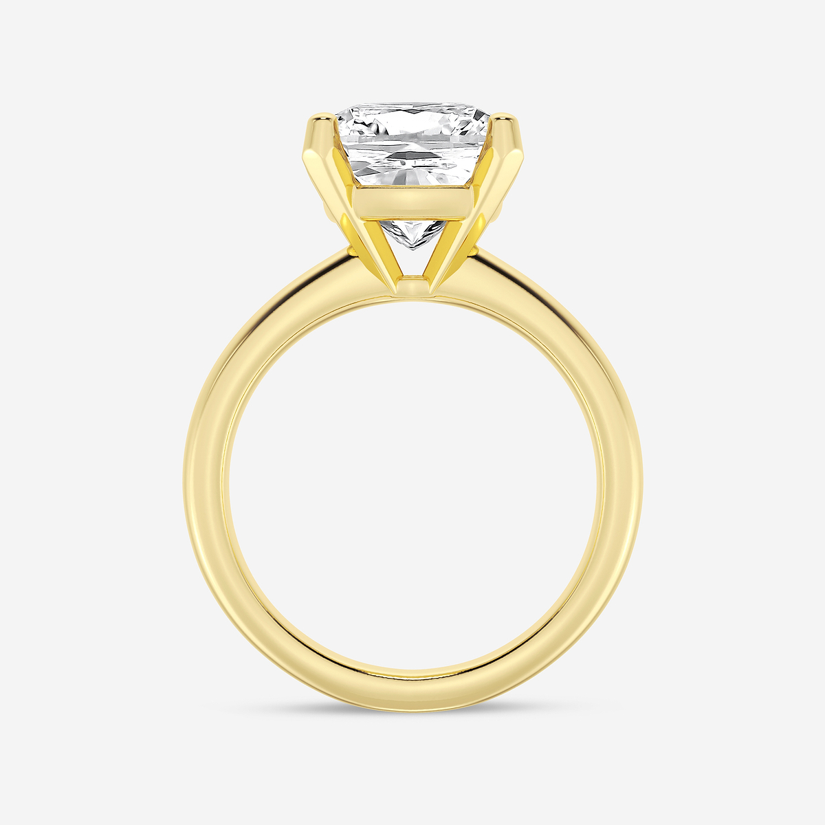 Additional Image 1 for  5 ctw Cushion Lab Grown Diamond Classic Solitaire Engagement Ring