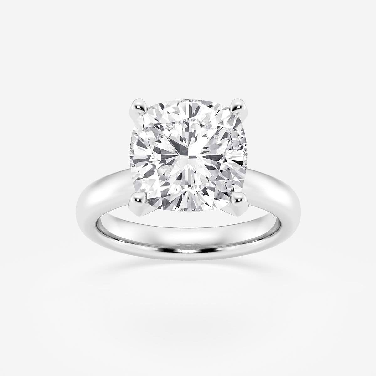 6 ctw Cushion Lab Grown Diamond Classic Solitaire Engagement Ring Platinum, E, VS1
