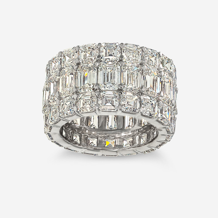 Hong Kong Ring 18K White Gold, FG, VS2+