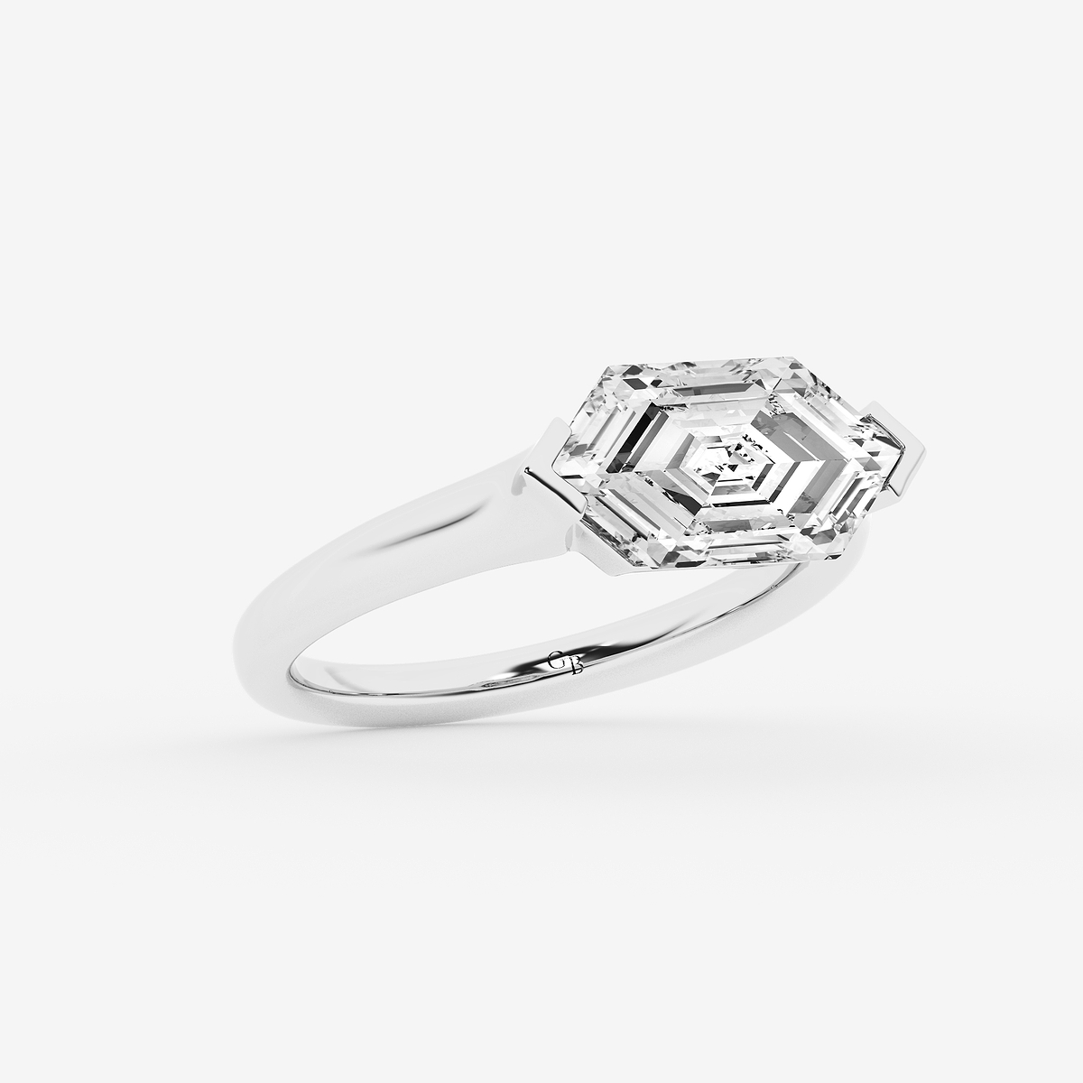 Additional Image 1 for  3 ctw Dutch Marquise Lab Grown Diamond East West Vintage Solitaire Engagement Ring