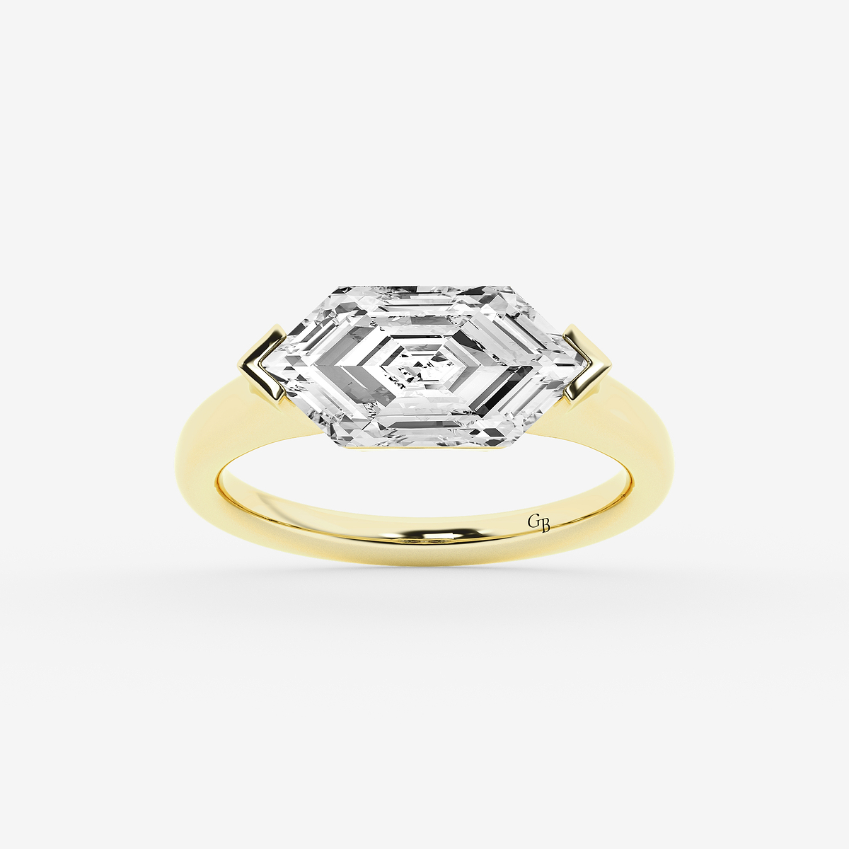 3 ctw Dutch Marquise Lab Grown Diamond East West Vintage Solitaire Engagement Ring