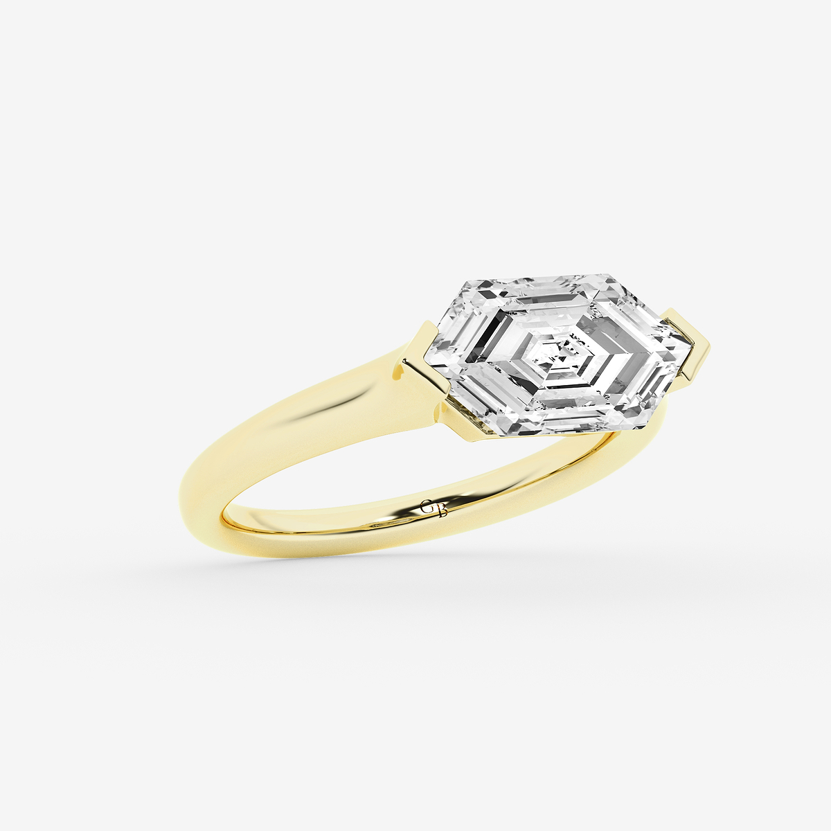 Additional Image 1 for  3 ctw Dutch Marquise Lab Grown Diamond East West Vintage Solitaire Engagement Ring