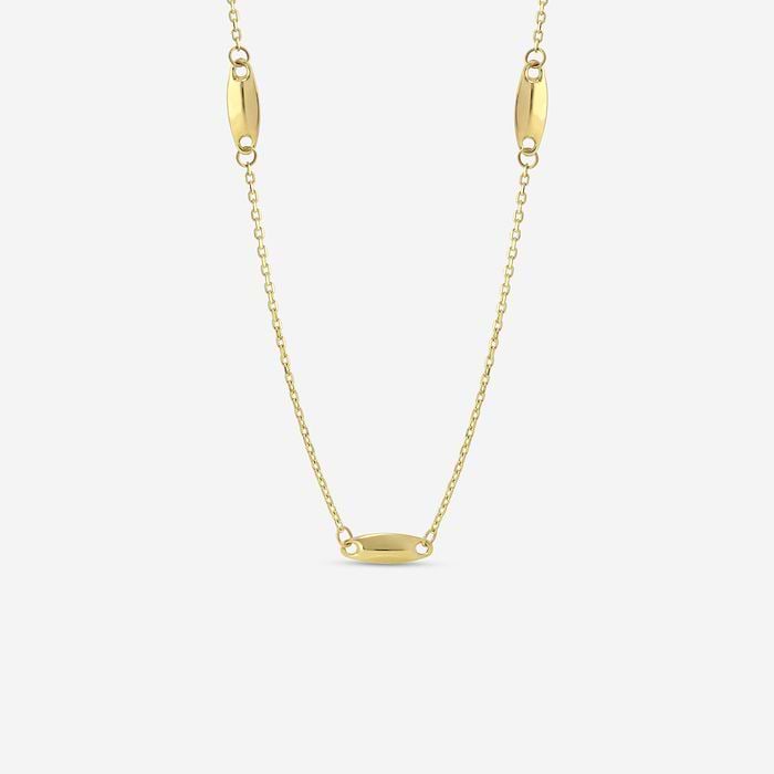 Plain Gold Station Necklace