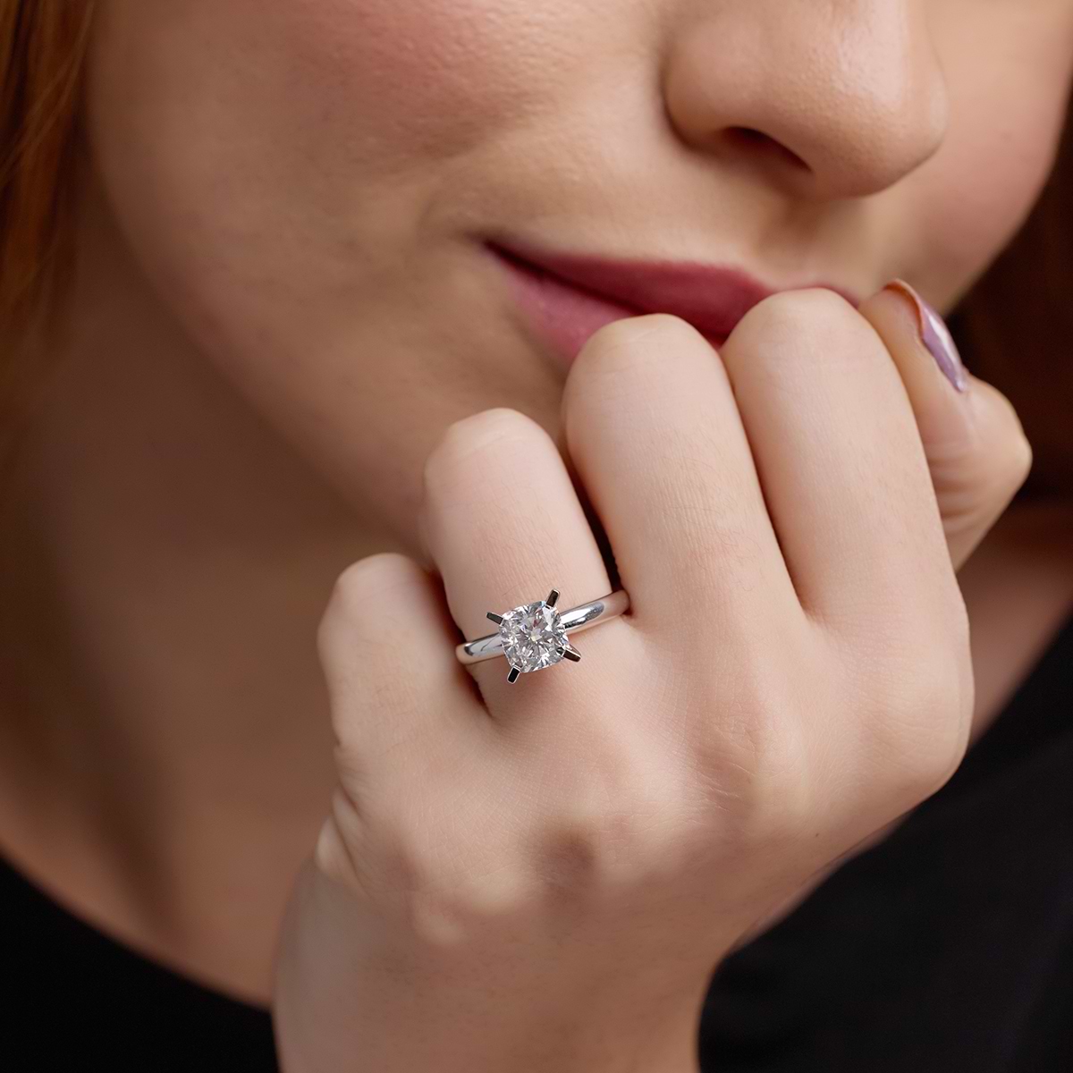 2 ctw Cushion Lab Grown Diamond Classic Solitaire Engagement Ring