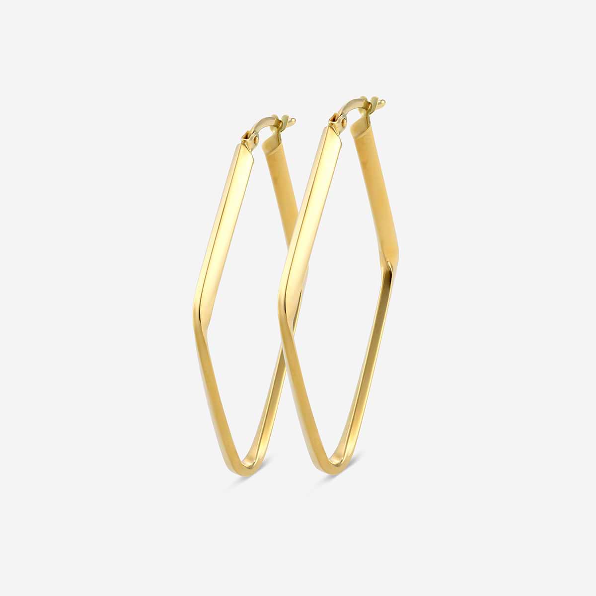 Additional Image 1 for  Plain Square Hoop Earrings