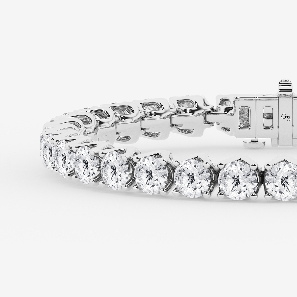 Additional Image 1 for  15 ctw Round Lab Grown Diamond Tulip Prong Tennis Bracelet - 6.0 Inches