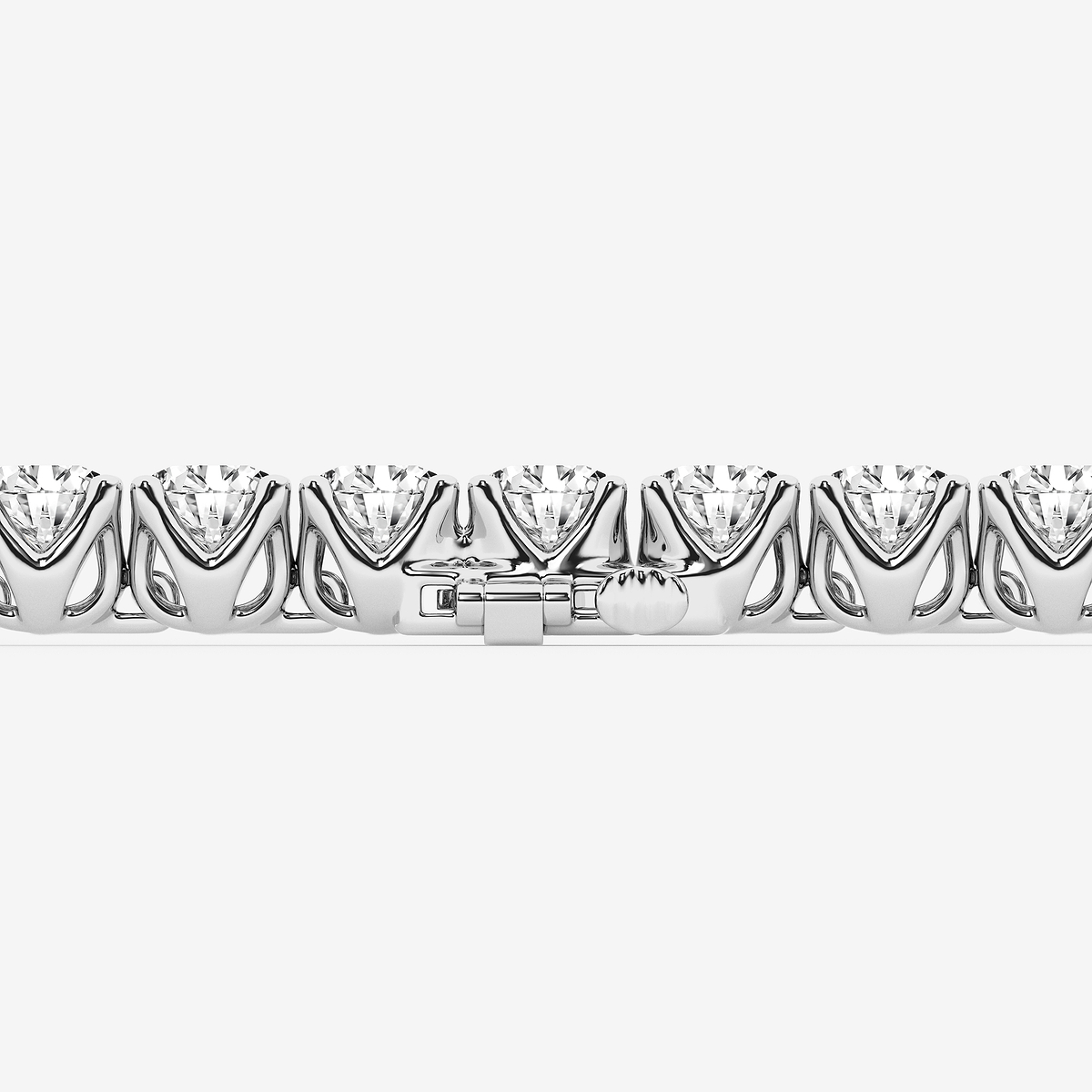 Additional Image 2 for  15 ctw Round Lab Grown Diamond Tulip Prong Tennis Bracelet - 6.0 Inches