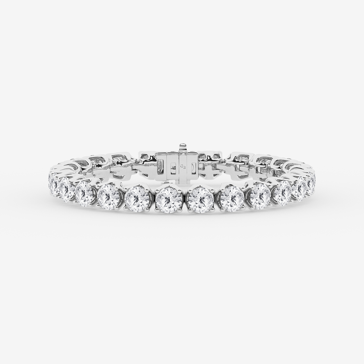 30 ctw Round Lab Grown Diamond Tulip Prong Tennis Bracelet - 7.5 Inches
