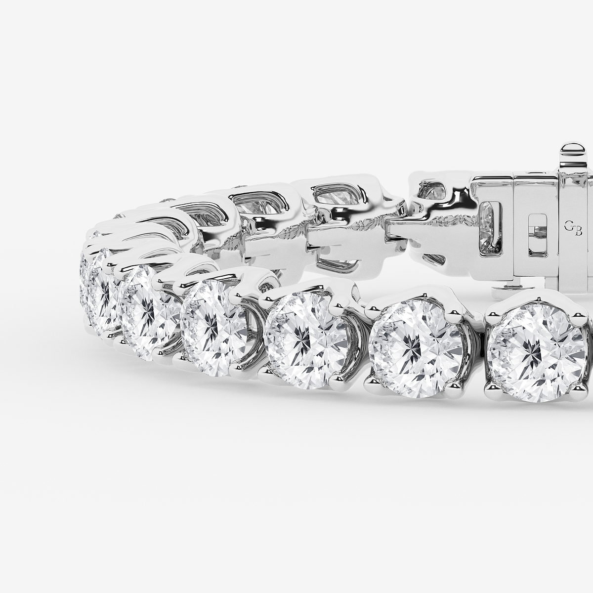 Additional Image 1 for  30 ctw Round Lab Grown Diamond Tulip Prong Tennis Bracelet - 7.5 Inches