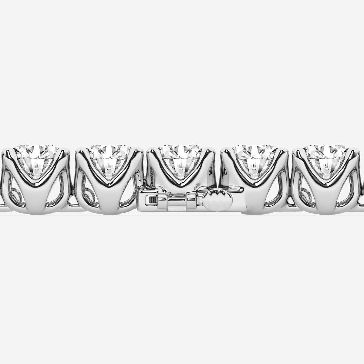 Additional Image 2 for  30 ctw Round Lab Grown Diamond Tulip Prong Tennis Bracelet - 7.5 Inches