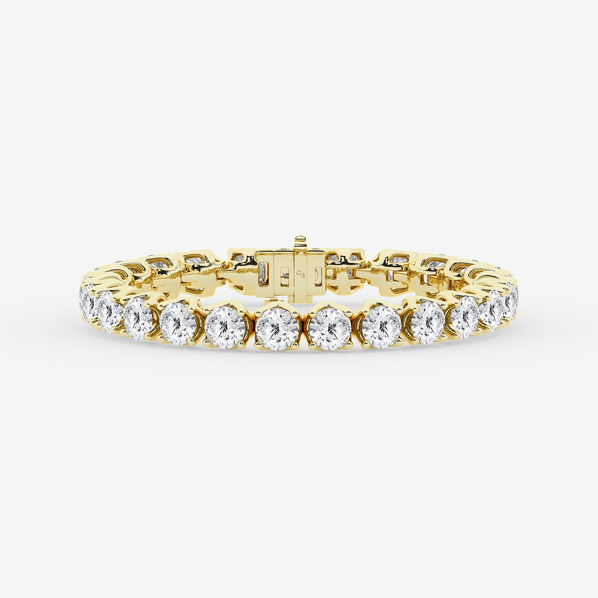 30 ctw Round Lab Grown Diamond Tulip Prong Tennis Bracelet - 7.5 Inches